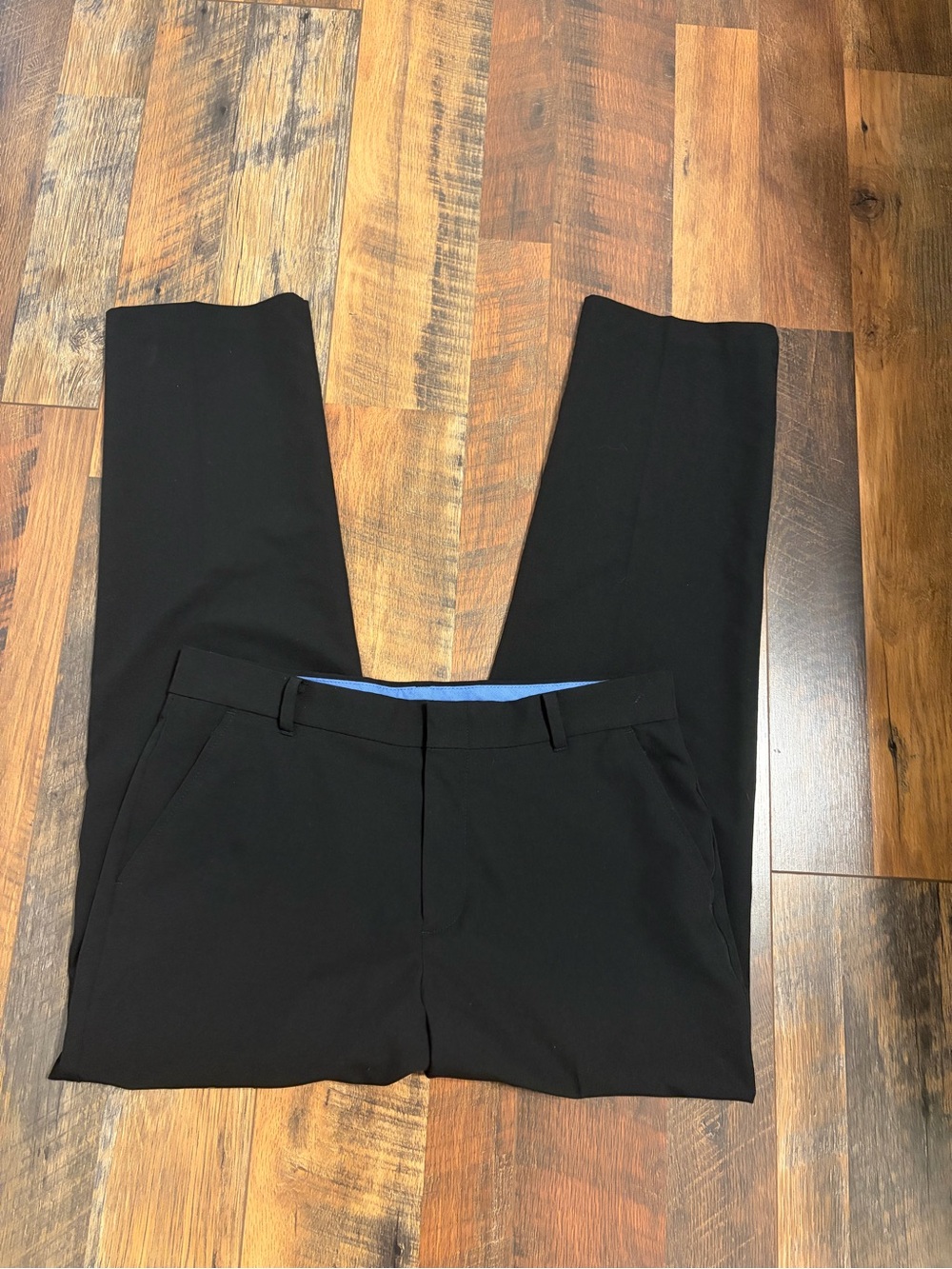 Izod Women’s Black Dress Pants with Subtle Blue Waist Lining